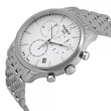 Tissot T Classic Tradition Chronograph White Dial Silver Steel Strap Watch For Men - T063.617.11.037.00
