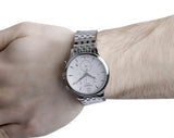 Tissot T Classic Tradition Chronograph White Dial Silver Steel Strap Watch For Men - T063.617.11.037.00