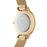 Daniel Wellington Petite Emerald Green Dial Gold Mesh Strap Watch For Women - DW00100480