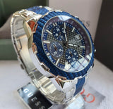 Guess Octane Chronograph Blue Dial Two Tone Steel Strap Watch for Men - W1046G2