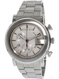 Gucci G Chrono Chronograph White Dial Silver Steel Strap Watch For Men - YA101339