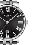 Tissot Carson Premium Black Dial Silver Steel Strap Watch For Men - T122.410.11.053.00