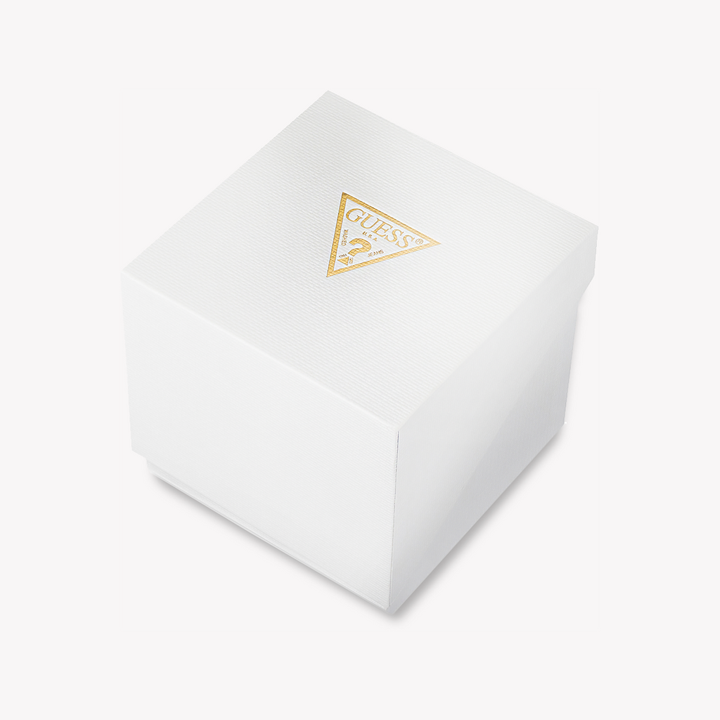 Guess Edge Chronograph Black Dial Gold Steel Strap Watch For Men - GW0539G2