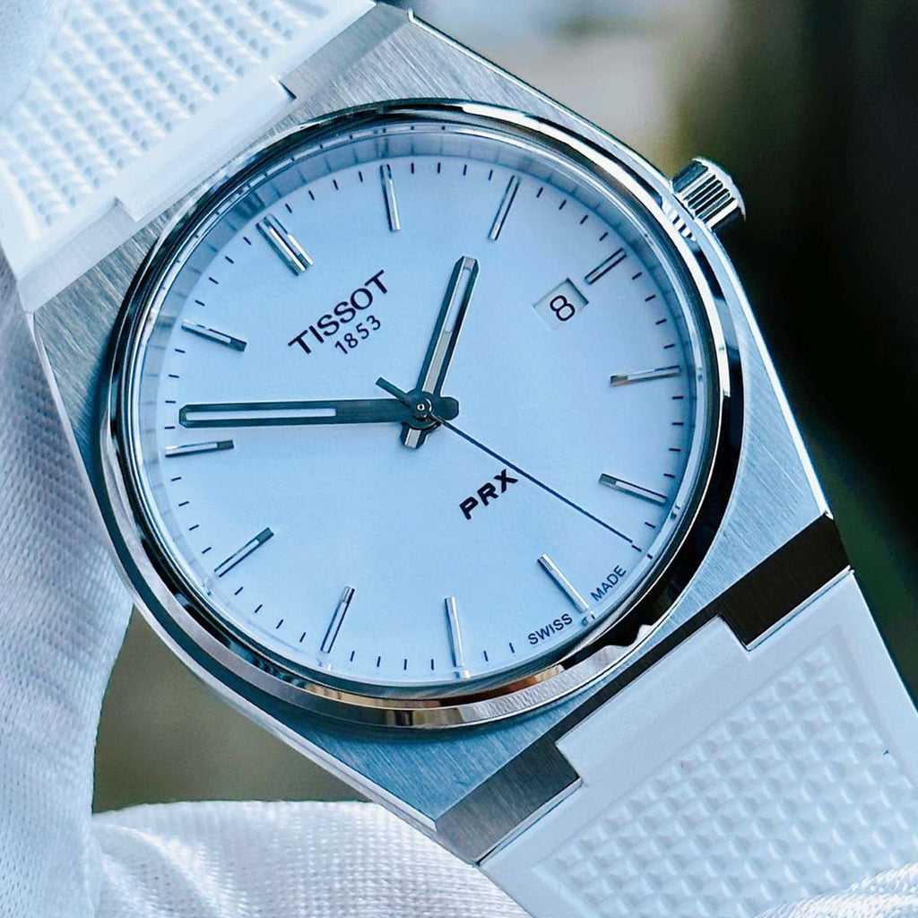 Tissot PRX 40 White Dial White Rubber Strap Watch For Men - T137.410.17.011.00