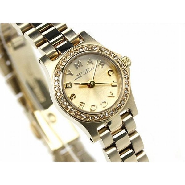 Marc Jacobs Henry Gold Dial Gold Steel Strap Watch for Women - MBM3277