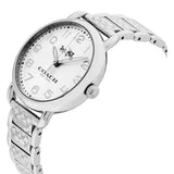Coach Delancey Classic White Dial Silver Steel Strap Watch for Women - 14502260