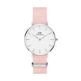 Daniel Wellington Classic Petite Rosewater White Dial Pink NATO Strap Watch For Women - DW001000318
