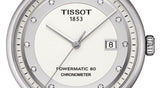 Tissot T Classic Luxury Powermatic 80 White Dial Silver Steel Strap Watch For Men - T086.408.11.016.00
