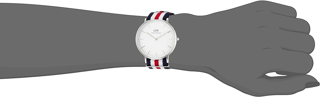 Daniel Wellington Classic Canterbury White Dial Two Tone NATO Strap Watch For Women - DW00100051
