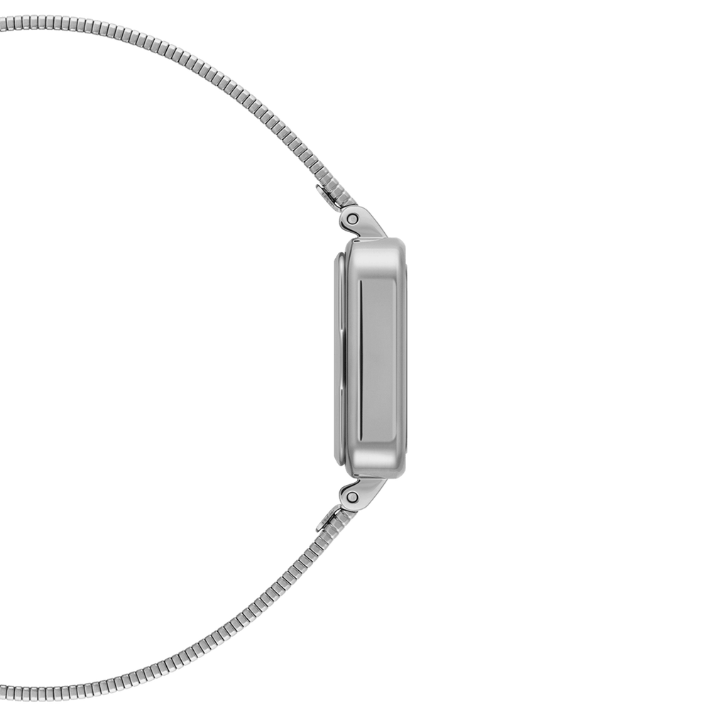 Daniel Wellington Quadro Studio Black Dial Silver Mesh Strap Watch For Women - DW00100522