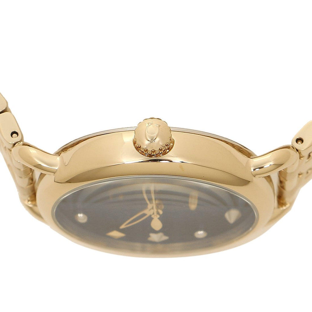 Coach Delancey Black Dial Gold Steel Strap Watch for Women - 14502813