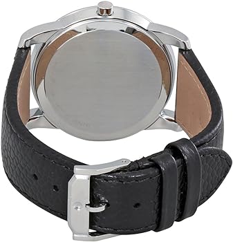 Movado Museum Blue Dial Black Leather Strap Watch For Men - 607013
