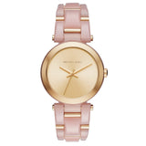 Michael Kors Delray Rose Gold Dial Pink Steel Strap Watch for Women - MK4316