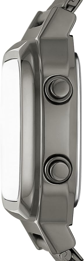 Fossil Retro Digital Purple Dial Grey Mesh Strap Watch for Men - FS5888