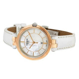Tissot T Lady Flamingo Mother of Pearl White Dial White Leather Strap Watch For Women - T094.210.26.111.01
