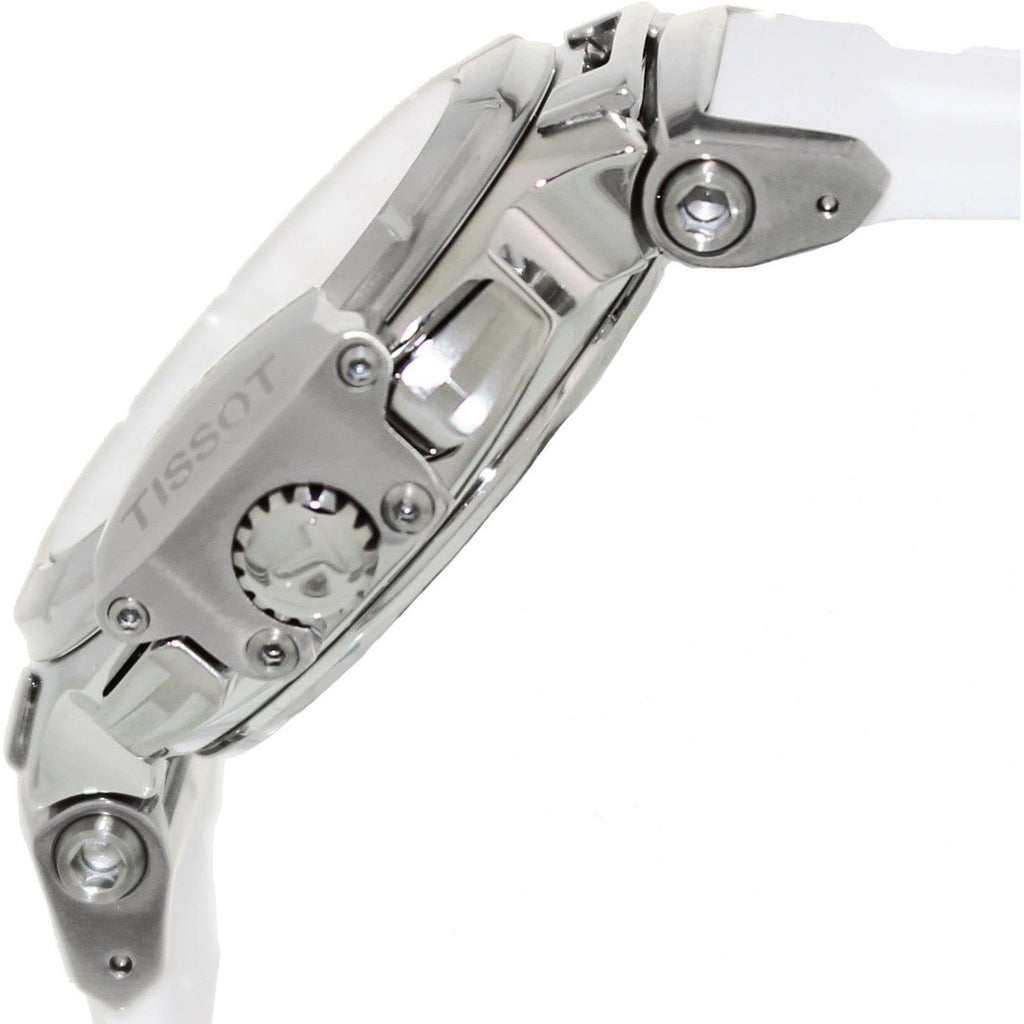 Tissot T Race Lady Chronograph White Dial White Rubber Strap Watch for Women - T048.217.17.017.00