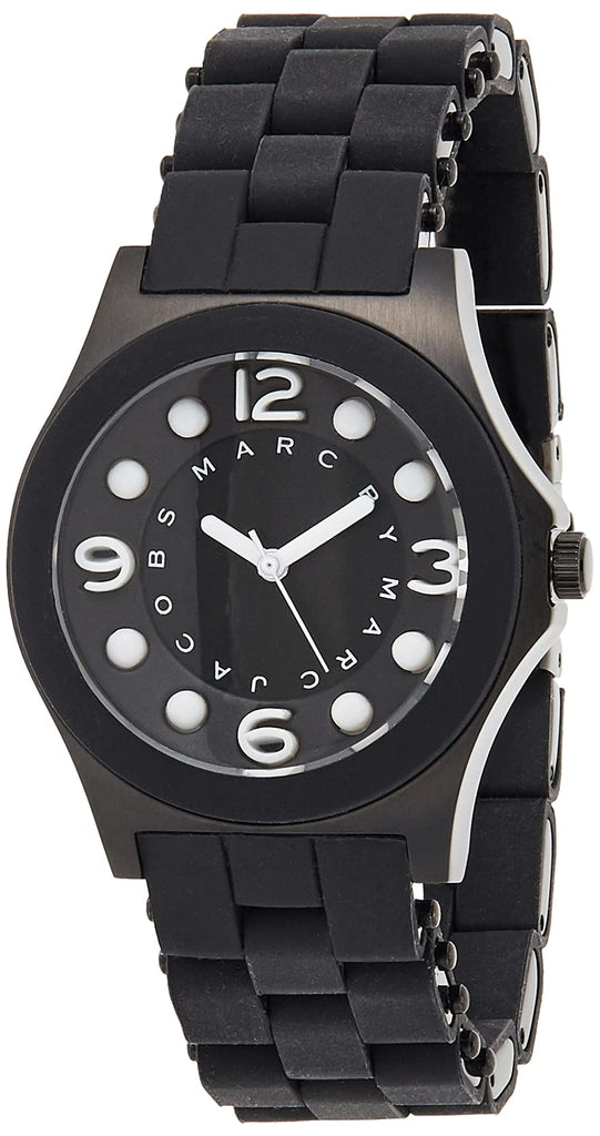 Marc Jacobs Pelly Black Dial Black Silicone Strap Watch for Women - MBM2528