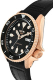 Seiko 5 Sport SKX Automatic Black Dial Black Silicone Strap Watch For Men - SRPD76K1