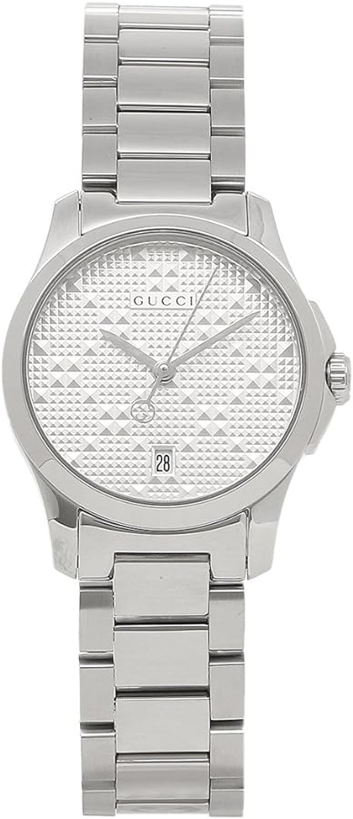 Gucci G Timeless Quartz Silver Dial Silver Steel Strap Watch For Women - YA126551
