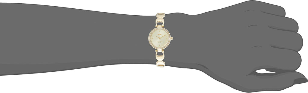 Coach Park Diamonds Silver Dial Gold Steel Strap Watch for Women - 14503171