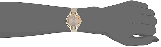 Swarovski Lovely Crystals Mini Grey Dial Grey Leather Strap Watch for Women - 5261481