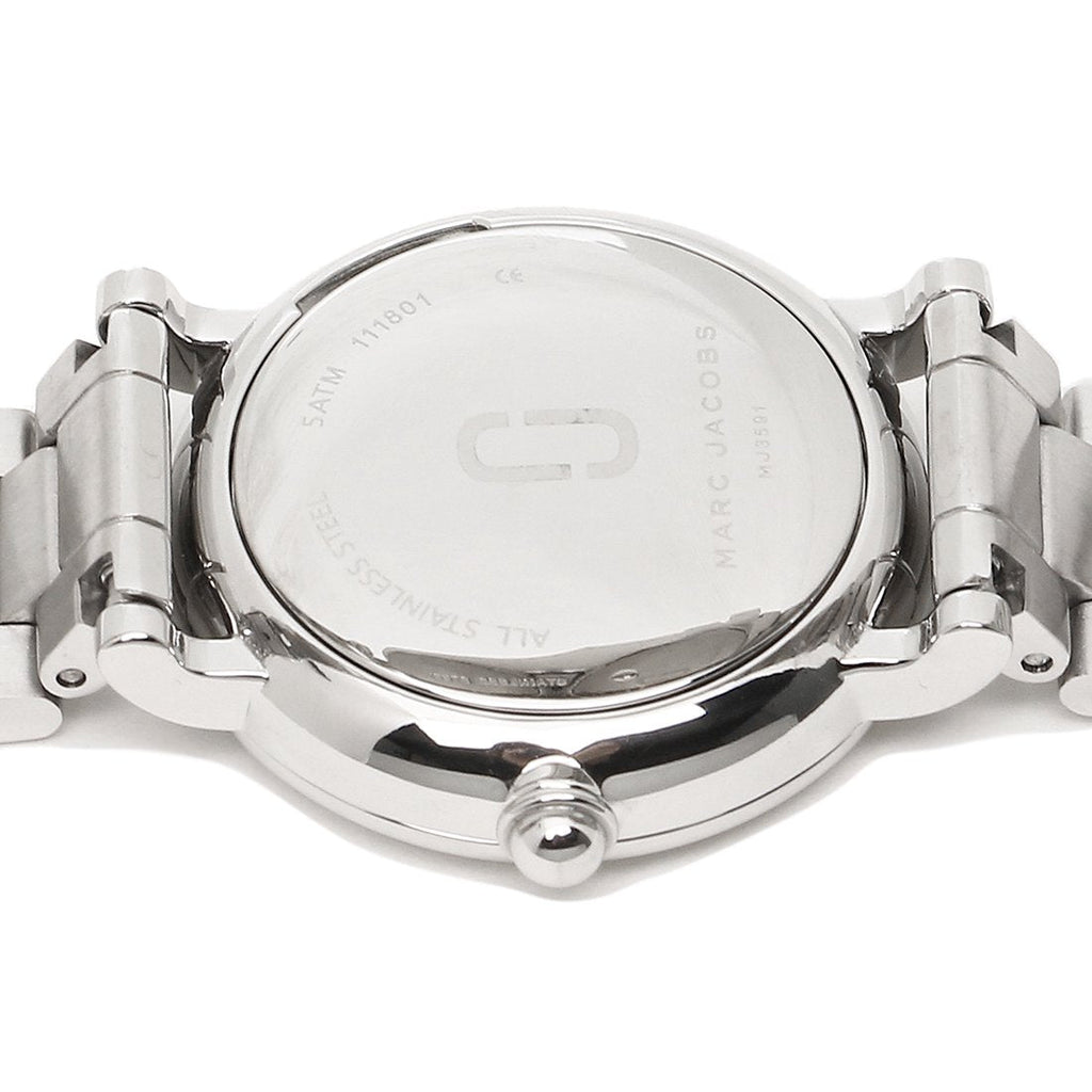 Marc Jacobs Classic White Dial Silver Steel Strap Watch for Women - MJ3591