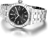 Maurice Lacroix Aikon Automatic Black Dial Silver Steel Strap Watch For Men - AI6008-SS002-330-1