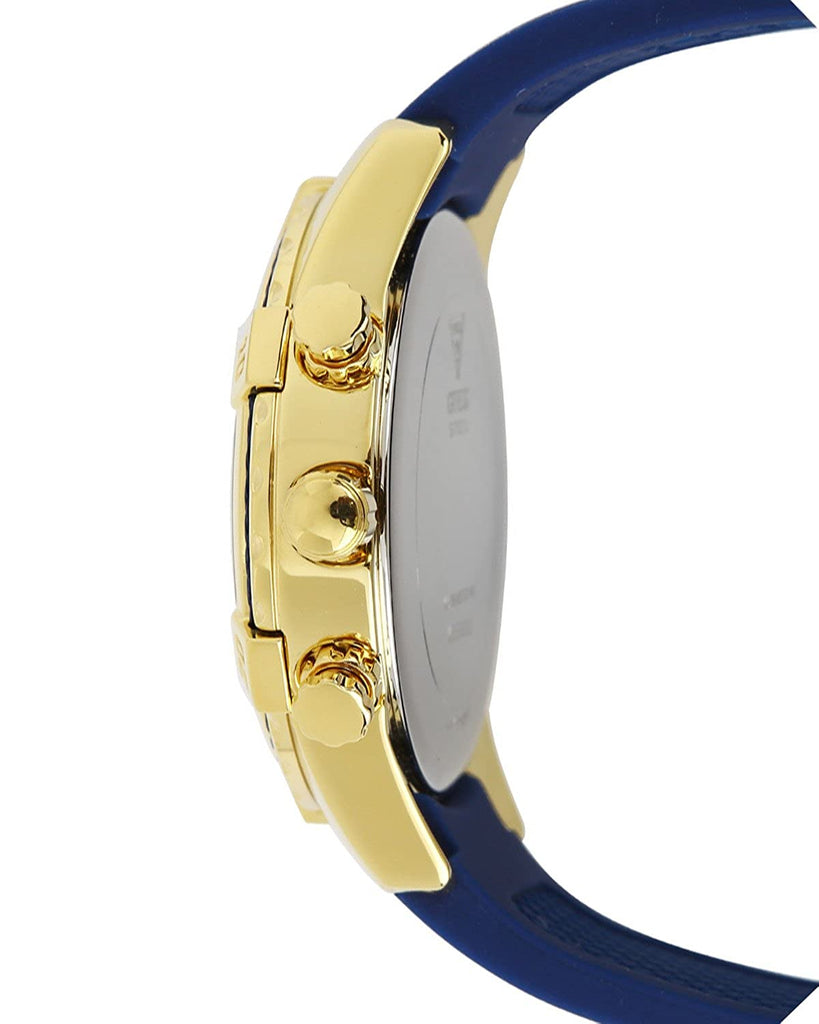 Guess Catalina Blue Gold Tone Blue Silicone Strap Watch For Women - W0562L2
