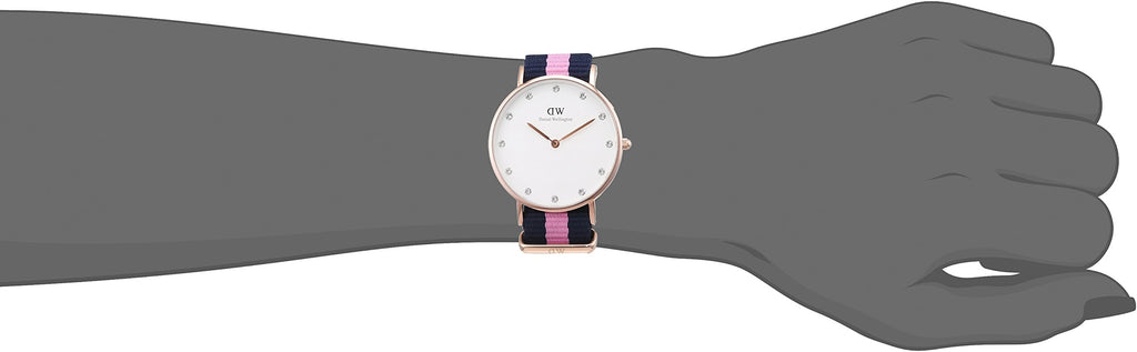 Daniel Wellington Classy Winchester White Dial Two Tone NATO Strap Watch For Women - DW00100077
