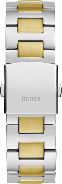 Guess Equity Analog Blue Dial Two Tone Steel Strap Watch For Men - GW0703G3