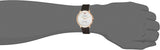 Emporio Armani Modern Slim Analog Silver Dial Brown Leather Strap Watch For Men - AR11163