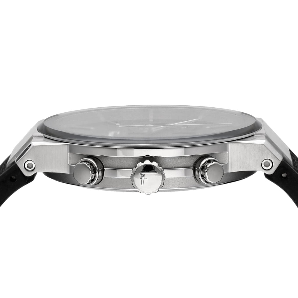 Salvatore Ferragamo Sapphire Chrono Black Dial Black Silicone Strap Watch for Men - SFME00121