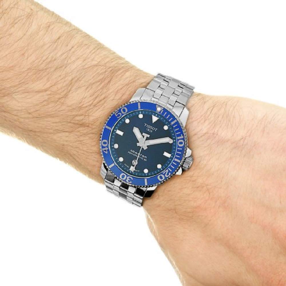 Tissot Seastar 1000 Powermatic 80 Blue Dial Silver Steel Strap Watch For Men - T120.407.11.041.00