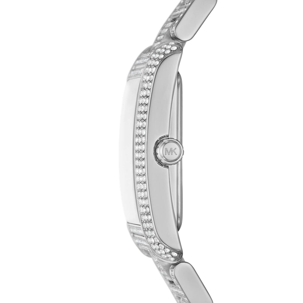 Michael Kors Emery Analog Crystals Silver Dial Silver Steel Strap Watch for Women - MK4648