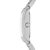 Michael Kors Emery Analog Crystals Silver Dial Silver Steel Strap Watch for Women - MK4648