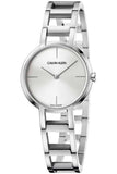Calvin Klein Dainty Silver Dial Silver Steel Strap Watch for Women - K7L23146