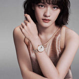 Emporio Armani Meccanico Automatic Mother of Pearl Dial Two Tone Steel Strap Watch For Women - AR60049