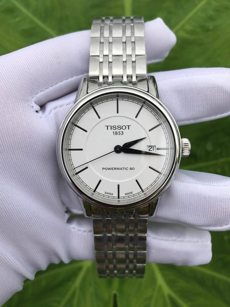 Tissot Carson Powermatic 80 Silver Dial Silver Steel Strap Watch For Men - T085.407.11.011.00