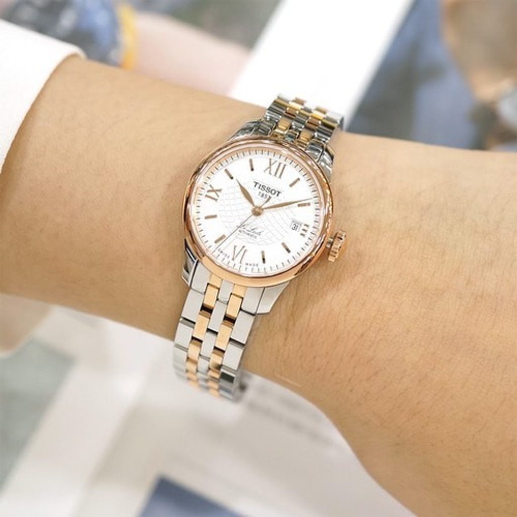Tissot Le Locle Automatic Small Lady Silver Dial Two Tone Steel Strap Watch For Women - T41.2.183.33