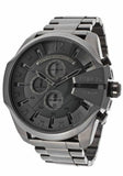 Diesel Mega Chief Chronograph Grey Dial Grey Steel Strap Watch for Men - DZ4282
