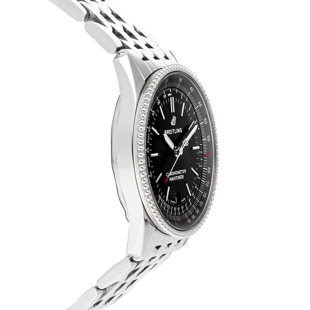 Breitling Navitimer Automatic 38mm Black Dial Stainless Steel Mens Watch - A17325241B1A1