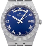 Tudor Royal Automatic Blue Dial Silver Steel Strap Watch for Men - M28600-0005