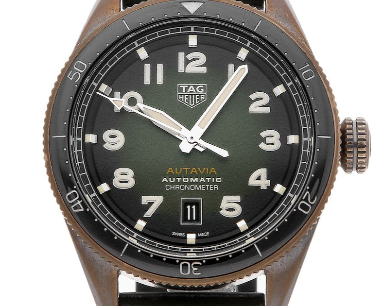 Tag Heuer Autavia Olive Green Dial Watch for Men - WBE5190.FC8268