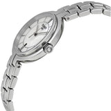 Tissot T Lady Flamingo Mother of Pearl White Dial Silver Steel Strap Watch For Women - T094.210.11.111.00