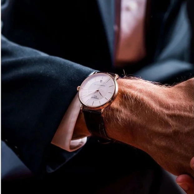 Tissot Carson Premium Powermatic 80 White Dial Brown Leather Strap Watch For Men - T122.407.36.031.00