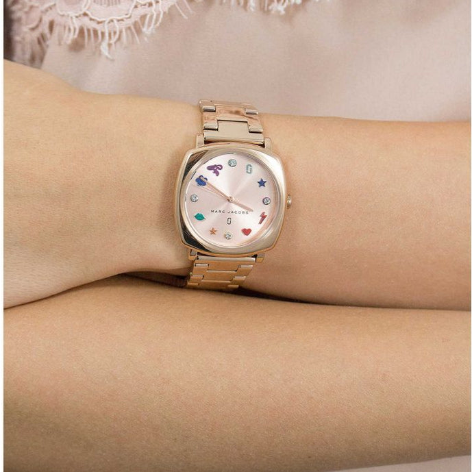 Marc Jacobs Mandy Rose Gold Dial Rose Gold Steel Strap Watch for Women - MJ3550