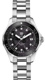 Tag Heuer Aquaracer Quartz Black Dial Silver Steel Strap Watch for Women - WAY131M.BA0748