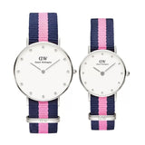 Daniel Wellington Classy Winchester White Dial Two Tone NATO Strap Watch For Women - DW00100081