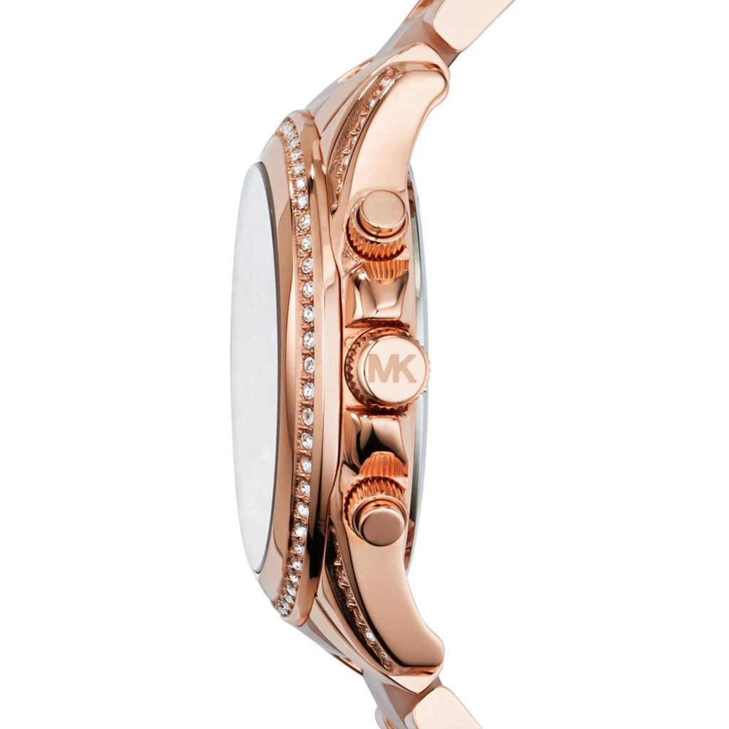 Michael Kors Blair Chronograph Rose Gold Dial Two Tone Steel Strap Watch for Women - MK5943