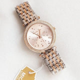 Michael Kors Darci Rose Gold Dial Two Tone Steel Strap Watch for Women - MK3726